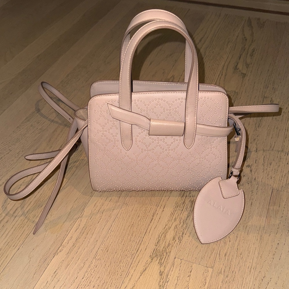 Alaïa mini laser-cut tote bag - dusty pink